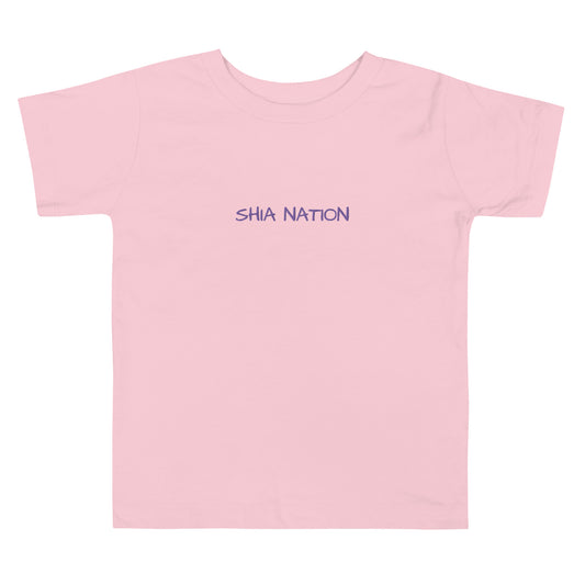 Youth Short Sleeve Tee - (Pink/White), by @farheenheit55